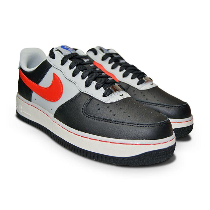 Mens Nike Air Force 1 '07 LV8 EMB - DC8874 001 - Black Chile Red Gray Fog Sail-Foot World UK