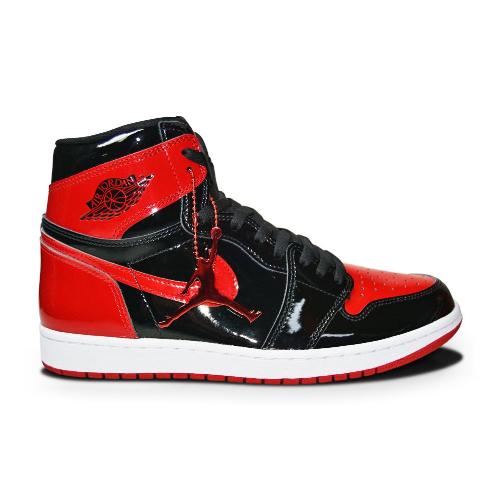 Mens Nike Air Jordan 1 Retro High OG "Bred Patent" 555088 063 Black Varsity Red-Mens-Nike-Jordan 1 Retro High OG-sneakers Foot World