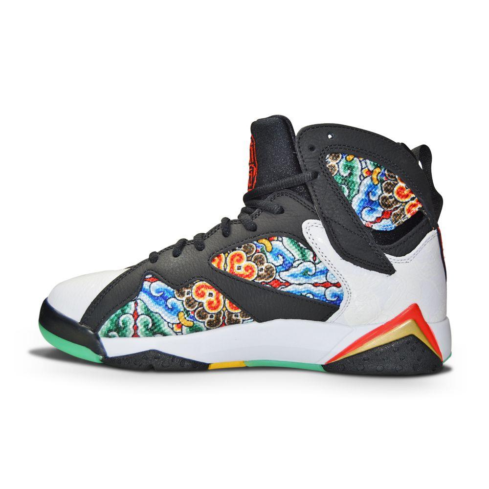 Mens Nike Air Jordan 7 Retro GC China Edition CW2805 160 -White Chile Red Black-Casual Trainers, Footwear, High Tops, Jordan Brands, Nike Brands-Foot World UK