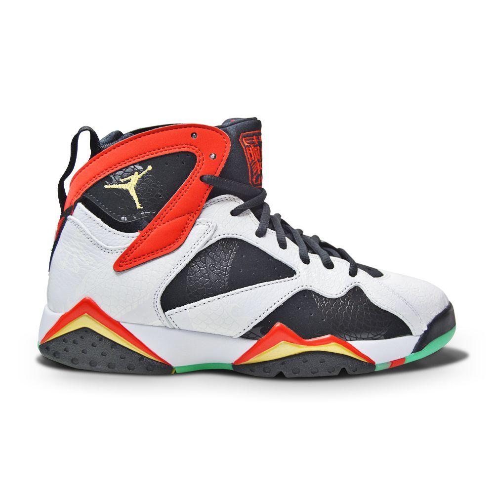 Mens Nike Air Jordan 7 Retro GC China Edition CW2805 160 -White Chile Red Black-Casual Trainers, Footwear, High Tops, Jordan Brands, Nike Brands-Foot World UK