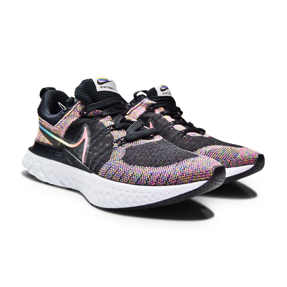 Mens Nike React Infinity Run FK 2 BT - DD6790 001 - Black Multicolor Pink Blast-Mens-Nike-React Infinity Run FK 2 BT-sneakers Foot World