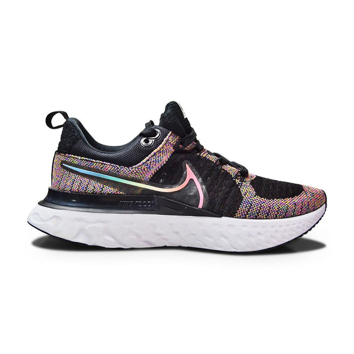 Mens Nike React Infinity Run FK 2 BT - DD6790 001 - Black Multicolor Pink Blast-Mens-Nike-React Infinity Run FK 2 BT-sneakers Foot World