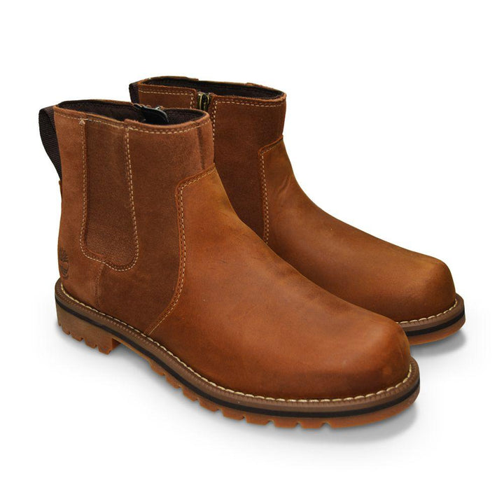 Mens Timberland Larchment Chelsea Oakwood Waterproof - 0A1UMD - Brown-Boots-Foot World UK