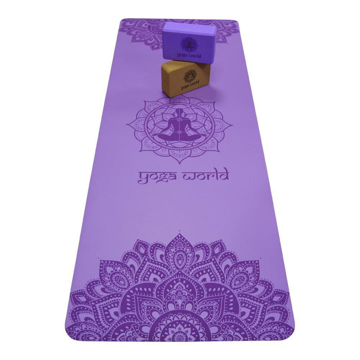 Mandala PU Mat - Yoga World UK -Yoga -Yoga Mat - Fitness Yoga Mat - Purple Yoga Mat - Purple Mat - Mandala Mat