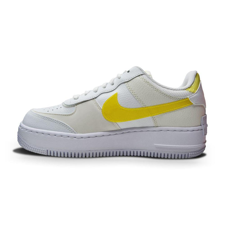 Womens Nike Air Force 1 Shadow - DM3034 100- Summit White Opti Yellow-*Rare*, Air Force 1, Footwear Women, High Tops Footwear, Nike, Running Footwear, Women-Foot World UK