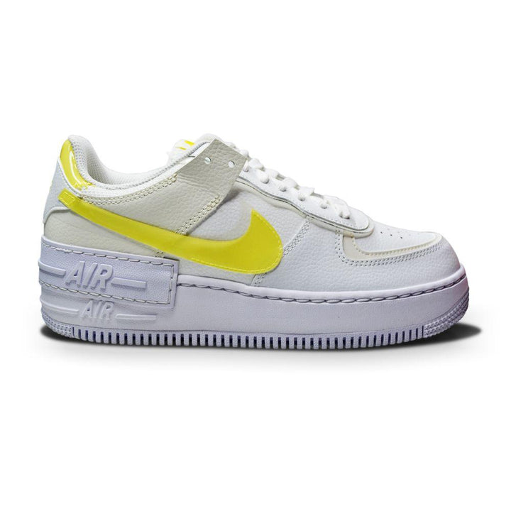 Womens Nike Air Force 1 Shadow - DM3034 100- Summit White Opti Yellow-*Rare*, Air Force 1, Footwear Women, High Tops Footwear, Nike, Running Footwear, Women-Foot World UK