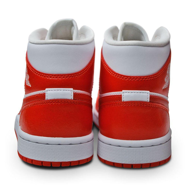 Womens Nike Air Jordan 1 Mid BQ6472 116 White Habanero Red White-Footwear Women, Jordan, Jordan *Rare*, Nike Brands, Retro, Running Footwear, Womens-Foot World UK