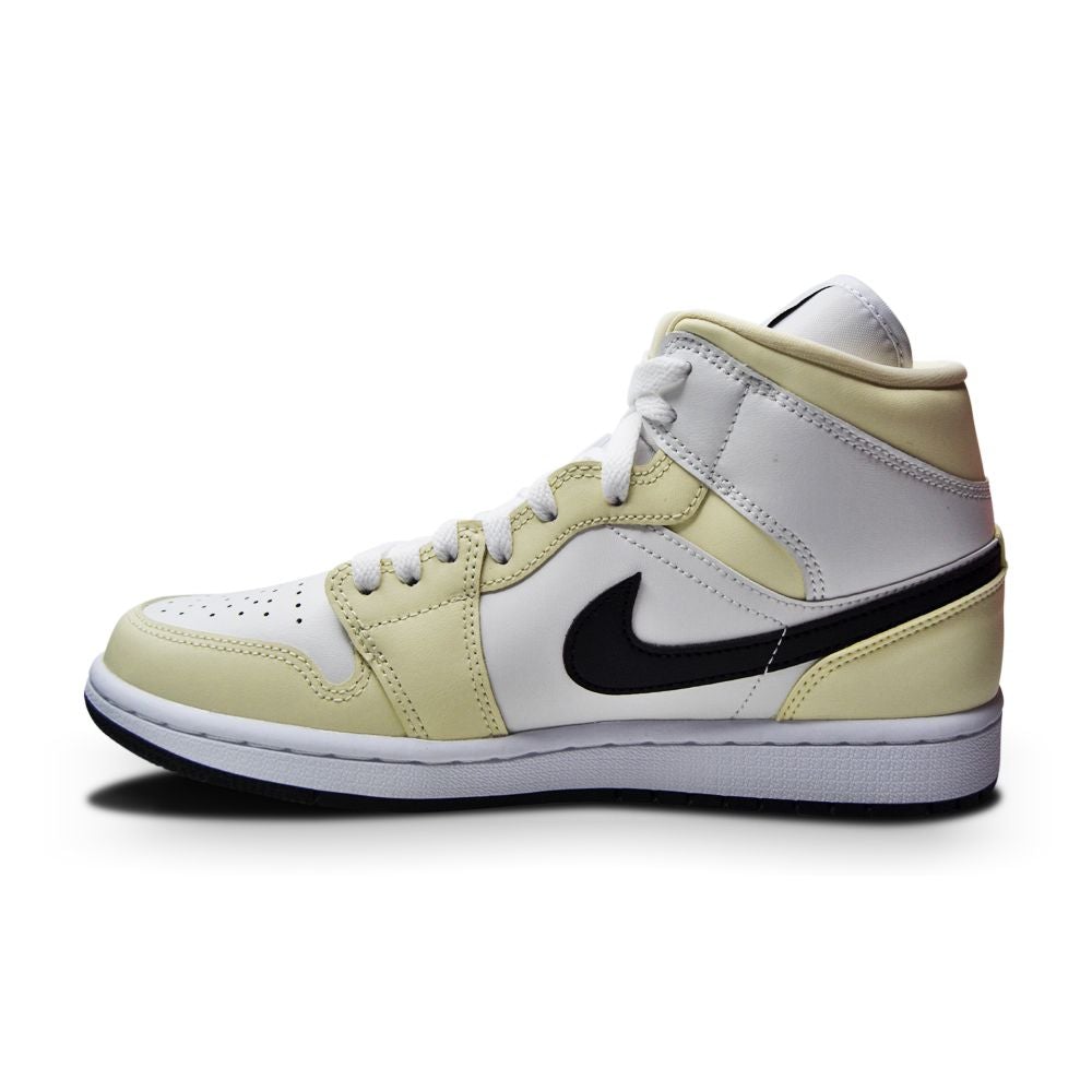 Womens Nike Air Jordan 1 Mid - BQ6472 121 - Coconut Milk Black-Womens-Nike-sneakers Foot World