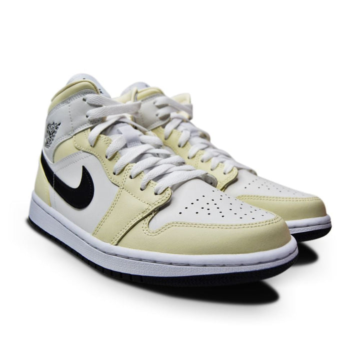 Womens Nike Air Jordan 1 Mid - BQ6472 121 - Coconut Milk Black-Womens-Nike-sneakers Foot World