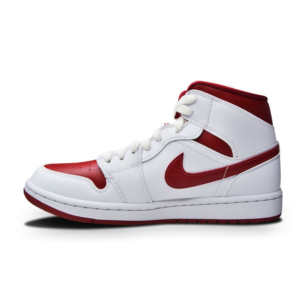 Womens Nike Air Jordan 1 Mid "Reverse Chicago" - BQ6472 161 - Pomegranate White-Womens-Nike-sneakers Foot World