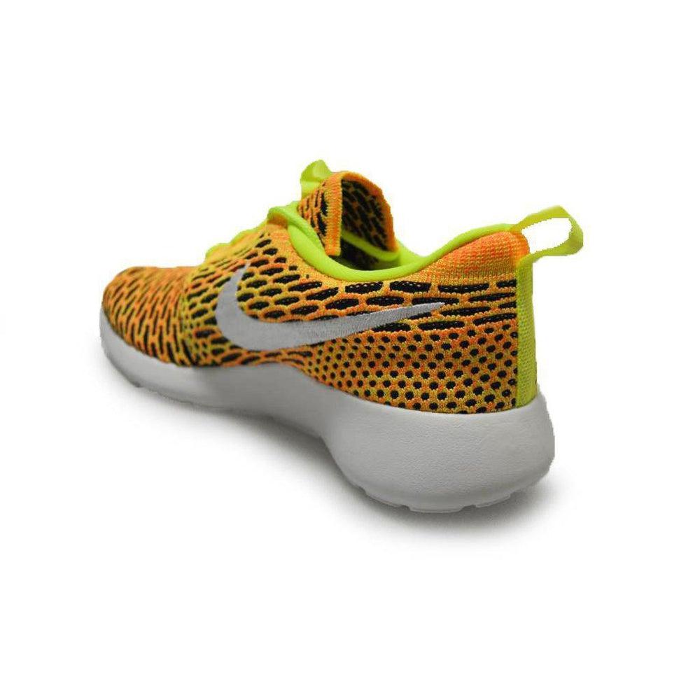 Womens Nike Roshe One Flyknit - 704927702 - Yellow Orange Black Trainers-Nike Brands, Roshe, Running Footwear-Foot World UK